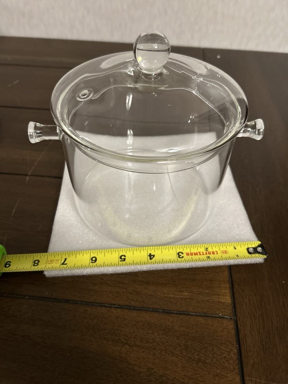 Healthy Glass Material Clear Glass Saucepan Pot with Lid